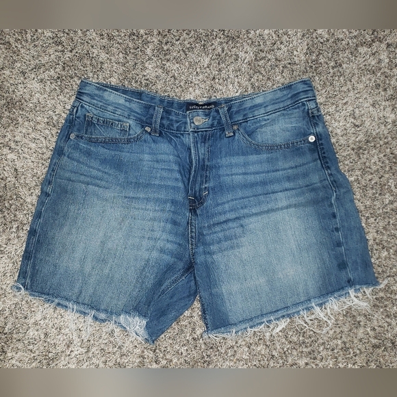 Lucky Brand| Home Made Jean Shorts with Frayed Hem - Picture 1 of 5